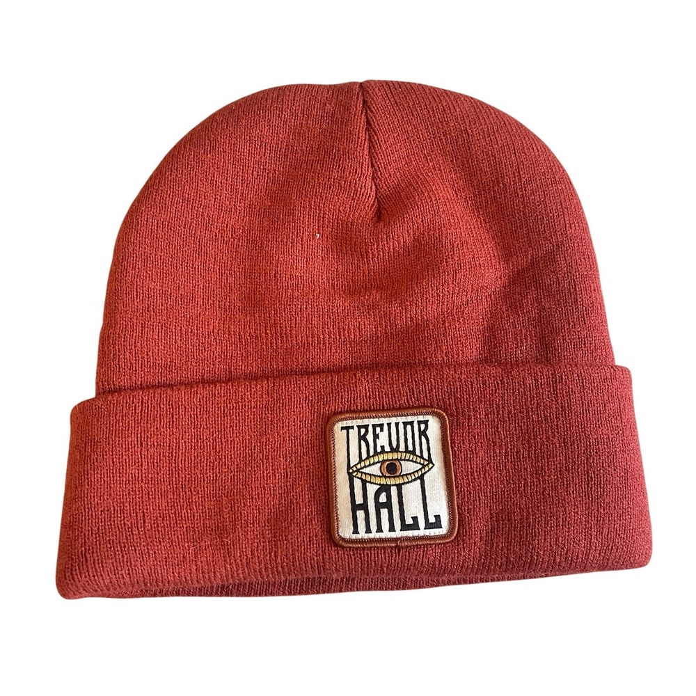 Trevor Hall X Aniko Patch Knit Beanie Red Orange Tour‎ MSP $28